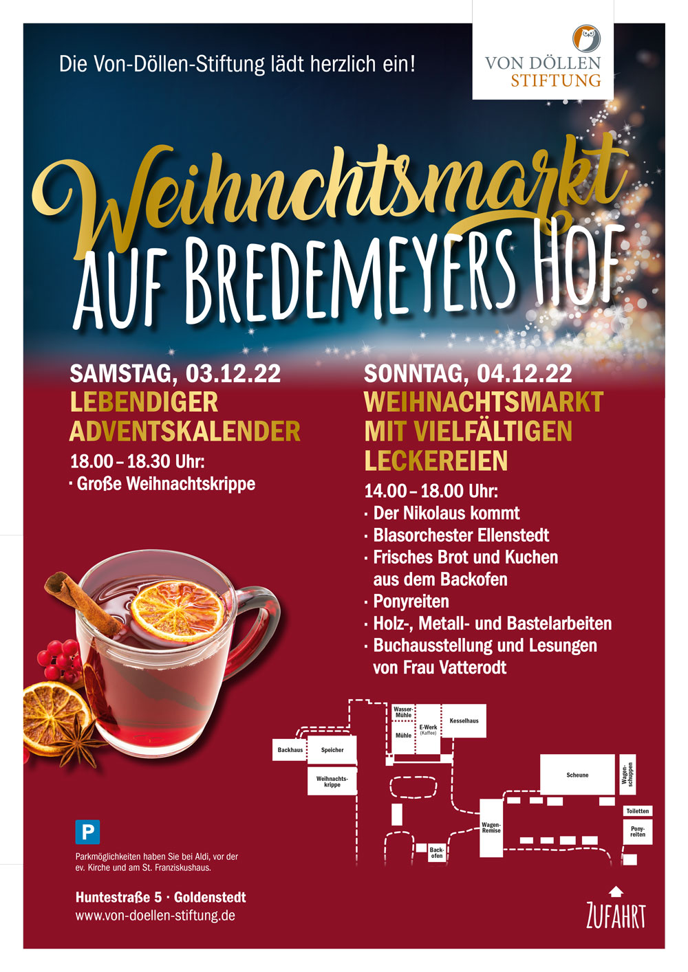 VDS Plakat Weihnachtsmarkt Bredemeyers Hof DIN A3 11 22